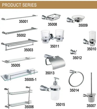 Bathroom fitting high quality bathroom accessory set clothes rack (35012)