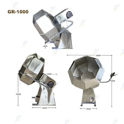 Stainless Steel Snack Seasoning Machine for Nuts, Peanuts, and Chips
