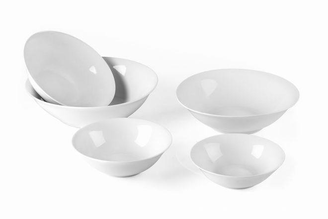 White Porcelain Round Serving Bowl