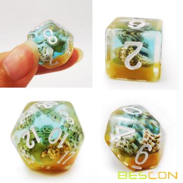 Bescon BeachTime Dice Set, Nouveauté RPG 7-Dice Set dans un emballage en brique