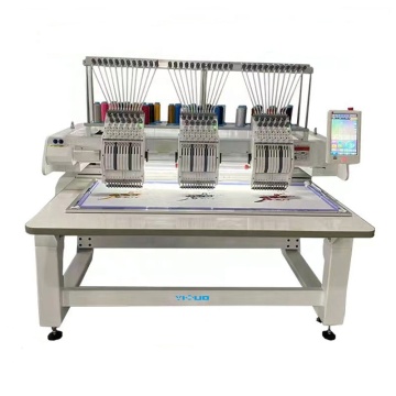 Yisuo YS-1203 Commercial Three-Head 12-Needle Computer Flat Embroidery Machine for Hats and Garments