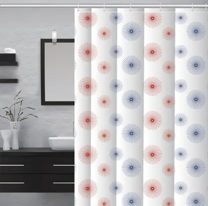 Crate and Barrel Waterproof Bathroom printed Shower Curtain