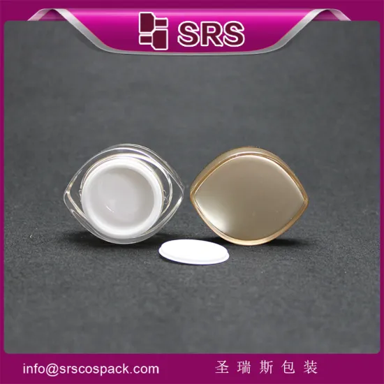Acrylic cosmetic container packaging eye shape jar for skincare