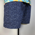 Sport imprimé pour hommes shorts de planche floral bleu foncé