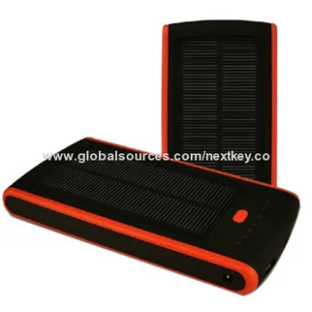 12,000mAh Solar Power Banks with 100-240V AC/DC Charging Voltage