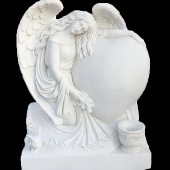 JK Tree Engraved Heart Shaped Tombstone & Little Angel Headstone Memorials
