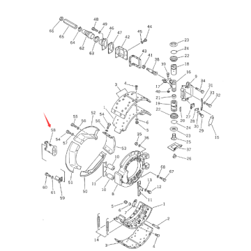 Dump truck HD325-5 support 566-32-41910