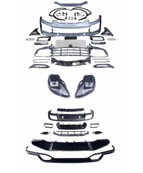 High Quality Turbo Style Body Kit with Front and Rear Lip + PDLS Headlamp for 958.1 Upgrade to 9Y0 Turbo Style