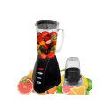 Stainless steel blender with glass jar