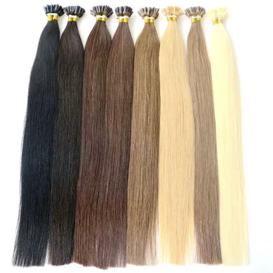 Wholesale Russian Cuticle Remy Aligned Human Hair 1G Double Drawn Pre Bonded Keratin Hair Extensions