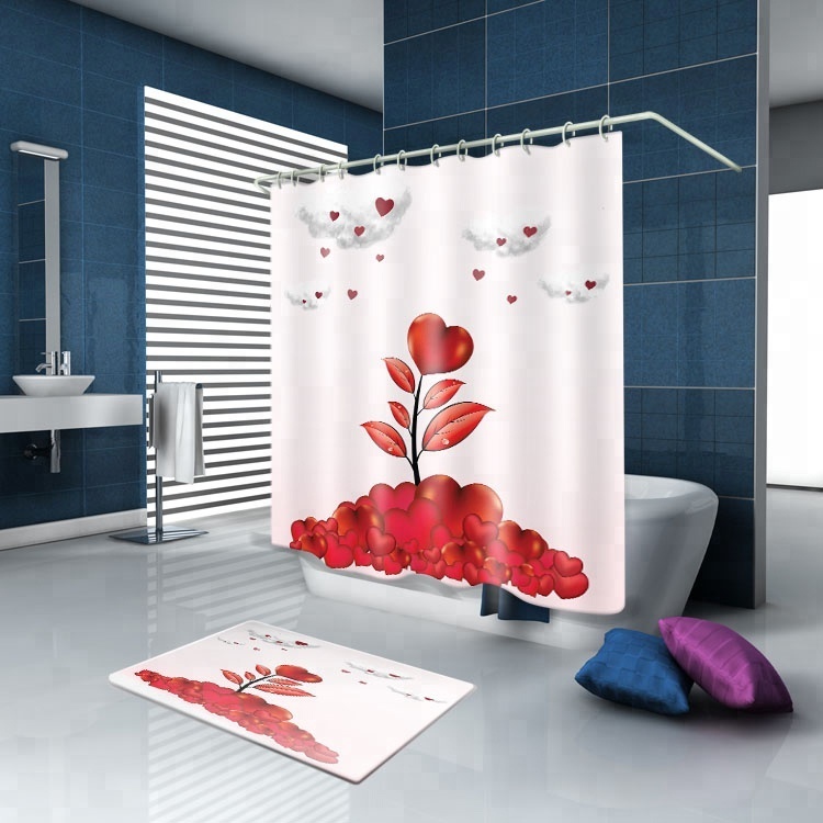 water proof sublimation custom shower curtain amazon