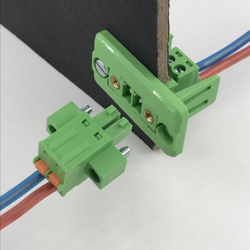 2pin spring through wall terminal block