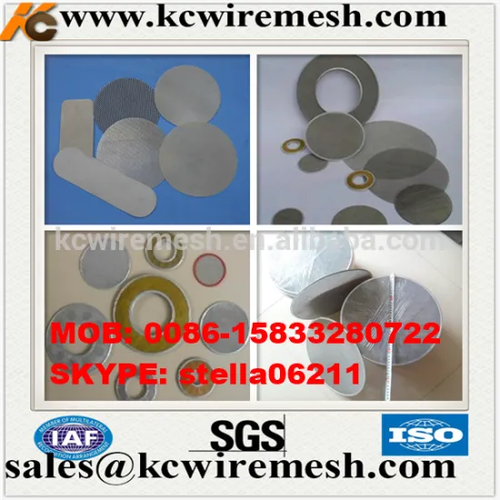 Manufacture!!!!!!!! KANGCHEN senke black wire cloth filter disc for smoke machines, washing machines, fuel tank