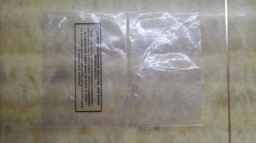 Transparent flat bag with multiple sizes