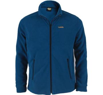 Dunkelblaue Fleecejacke aus 100% Polyester