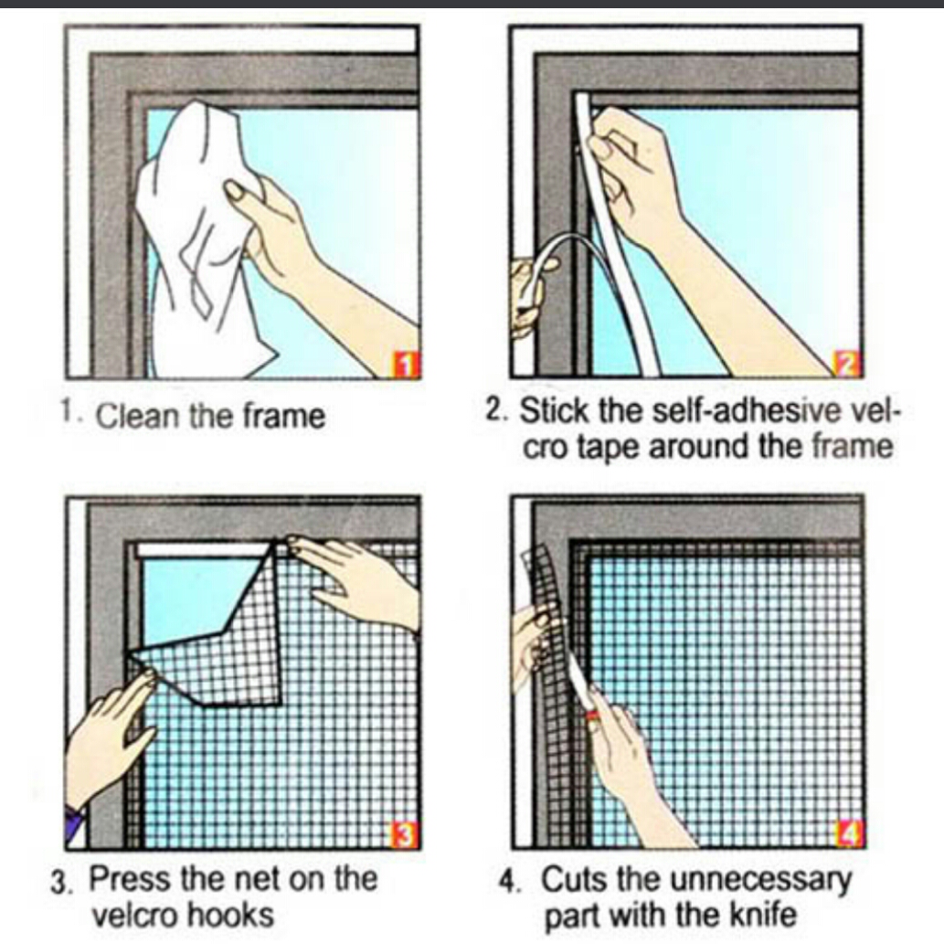 DIY FLY SCREEN instructions