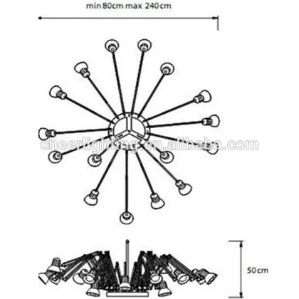 Modern Dear Ingo Pendant Light Suspension Light Black/White Color Option