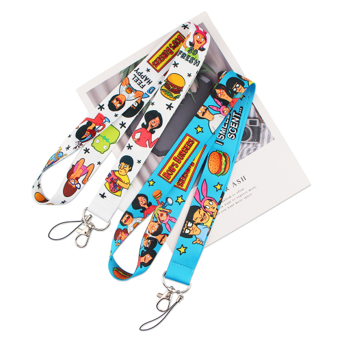 Ransitute R1119 Cartoon Icons Style Anime Lovers Key Chain Lanyard Neck Strap for USB Badge Holder DIY Hang Rope