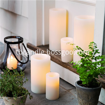 Customized ABS plastic outdoor LED candles set