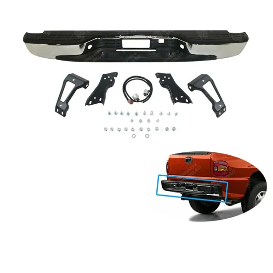 Chrome Step Bumper Assembly Steel Replacement for Sierra 1500 1999-2006