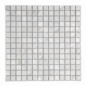 Square Raw Natural White Mother of Pearl Shell Mosaic Tile