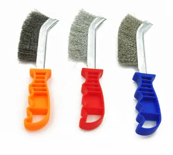 PEXCRAFT Hot-Sale Knife Type Wire Brush with Colorful Plastic Handle