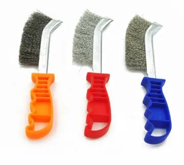 PEXCRAFT Hot-Sale Knife Type Wire Brush with Colorful Plastic Handle