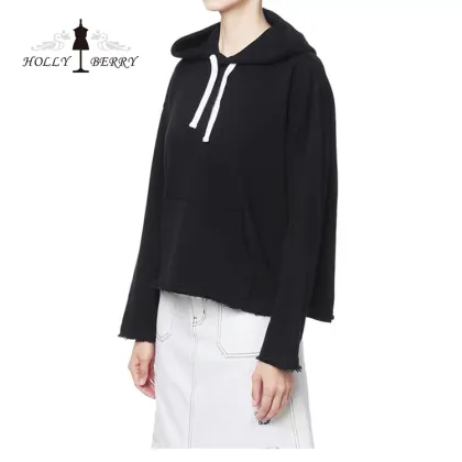 Guaranteed Quality Lightweight Regular Black White Hoodie