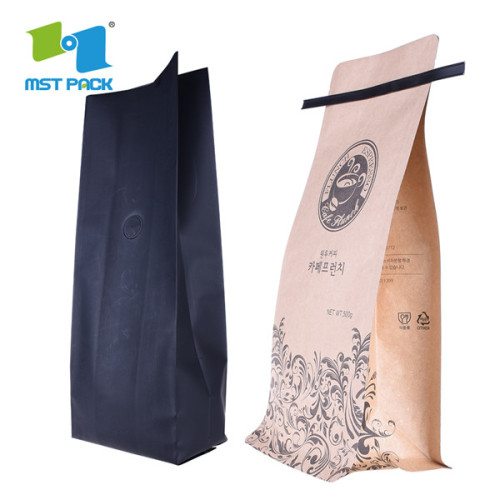 Bolsa de café Kraft con corbata de estaño