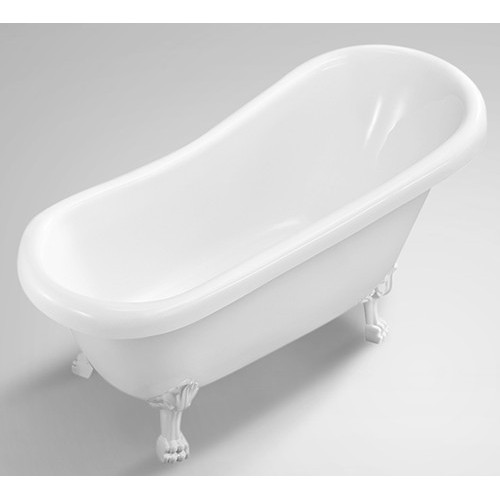 Luxury 59 Inch Clawfoot Black Freestanding Bathtub