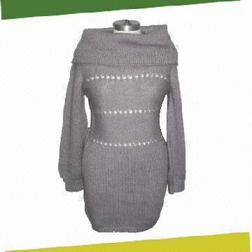 Ladies' Knitted Pullover, Made of 50% Acrylic, 45% Wool and 5% Mohair