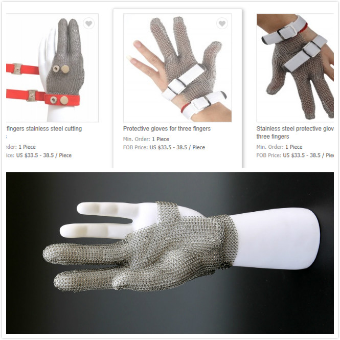 Protective gloves for three fingers