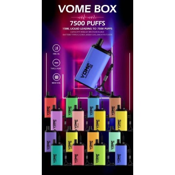 Orijinal Vome Box 7500 Pufs Rechaegable Tek Kullanımlık Vape