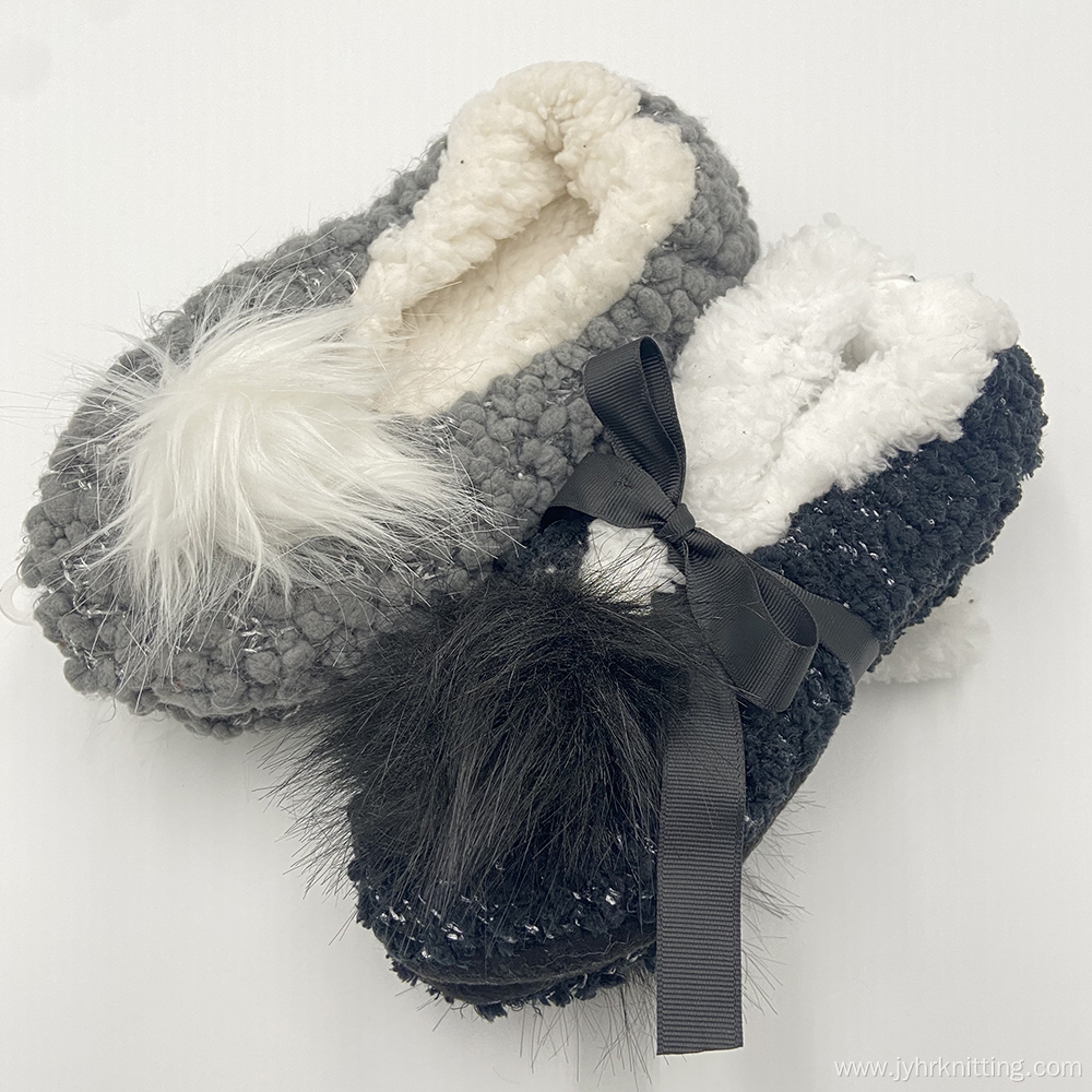 Cable Knit Home Plush Slipper Booties