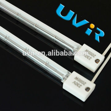 Halogen infrared single tube short wave white reflector fast response heater