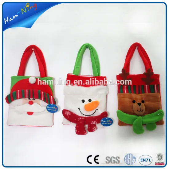 20x22cm beautiful plush hand bag for christmas gift