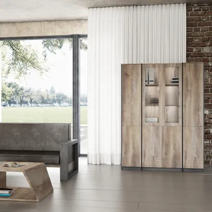 WESOME HDF Modular Bookcase for Industrial Style Home Office Furniture