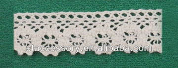 dyeable cotton entredeux lace,crochet 100% cotton lace trim,daisy lace cotton