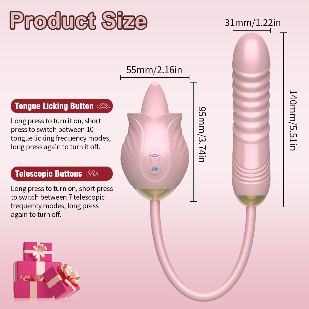 Rose-Shaped Multi-Frequency Vibration Wand