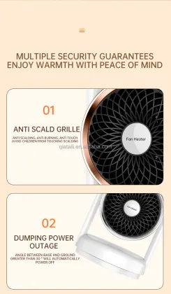 1500W Portable Desktop Mini Air Heater with Speaker and Light