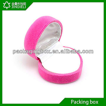 Fancy pink velvet jewelry box