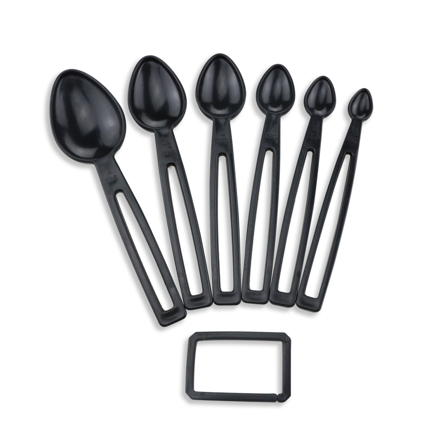 Acessórios de cozinha PP Colheres de medição Conjunto de 6pcs