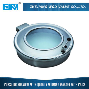 Quality assured sanitary stainless steel manhole cover without pressure