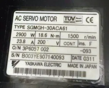 SGMGH-30ACA61 Yaskawa Electric Encoder Servo Output Modular