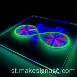 Tharollo ea Lithane tsa 3D neon Neon mabone