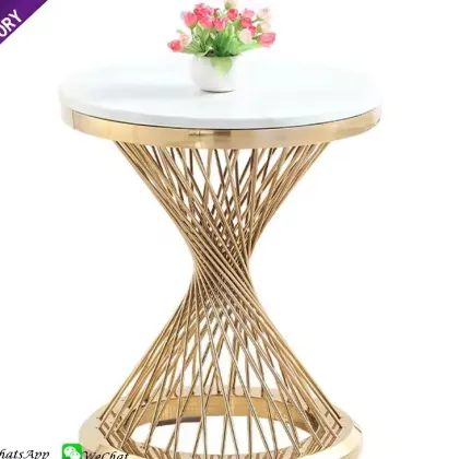 Sino Promotion Gold Decorated Wedding Cake Table