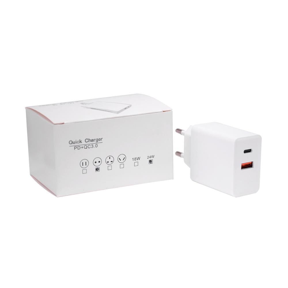 Wholesale PQ-24W Wall Plug Charger Type-C USB Charger