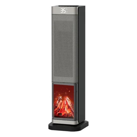 Portable PTC Ceramic Heater with 3D Flame Effect and Remote Control