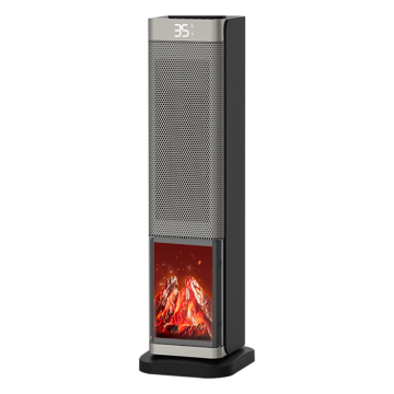 Tragbarer PTC-Keramikheizer mit 3D-Flammeneffekt und Fernbedienung
