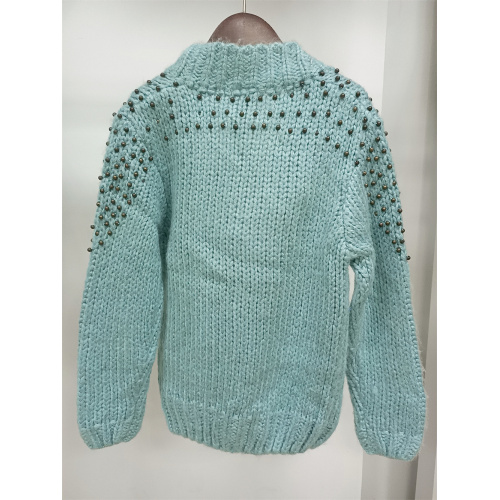 China GIRL'S LIGHT GREEN ACRYLIC SWEATER Supplier